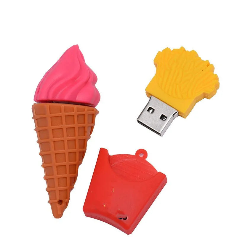 Ice cream design USB stick in lotus root pink colour with solid state storage technology