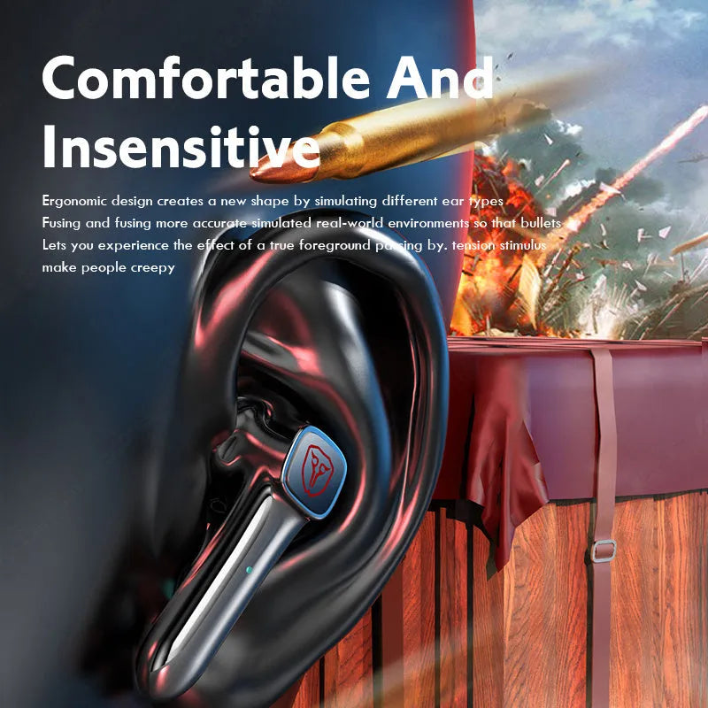 Wireless Bluetooth gaming headset with low latency and noise reduction features