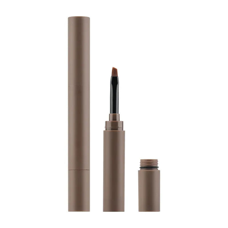 Double-headed eyebrow cream with pencil and powder ends in a choice of five natural colours.