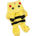 Fleece cat coat with hoodie for autumn winter pet clothing in cartoon cosplay design