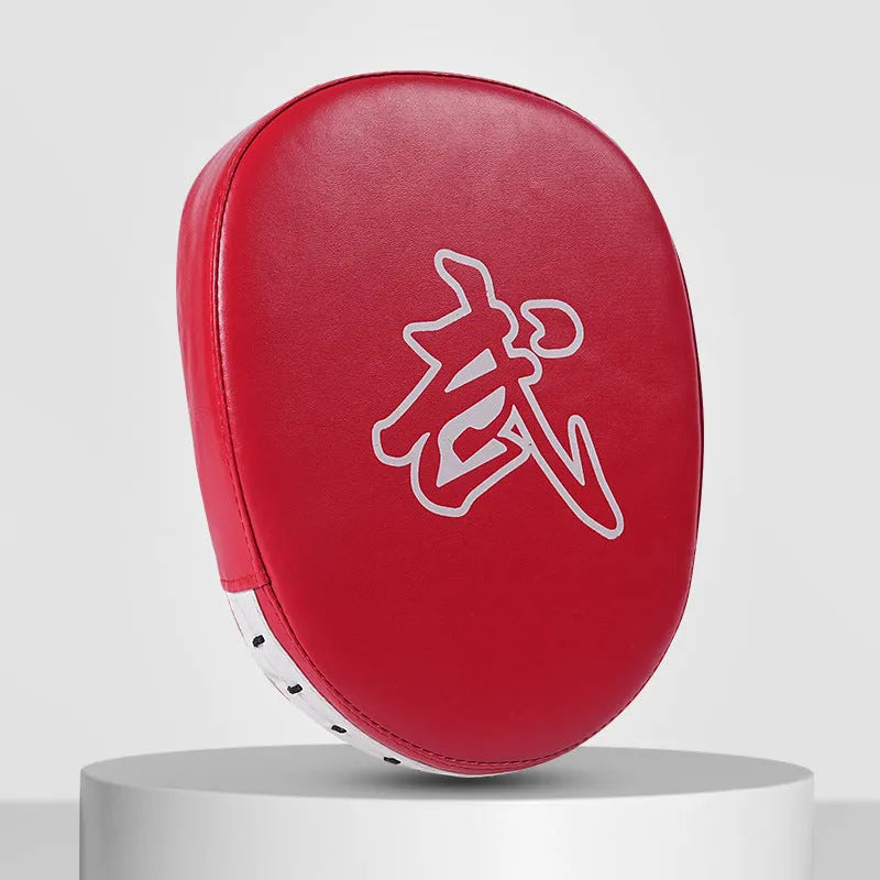 Boxing punch mitts and hand targets for Muay Thai training in curved and flat styles with multiple colour options