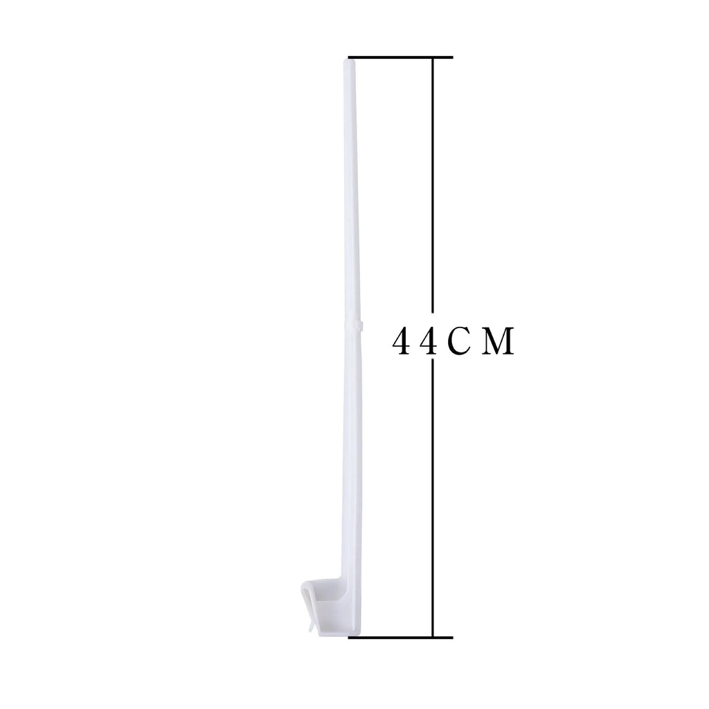 Ten white PP plastic car window flag holder brackets for vehicle mounting