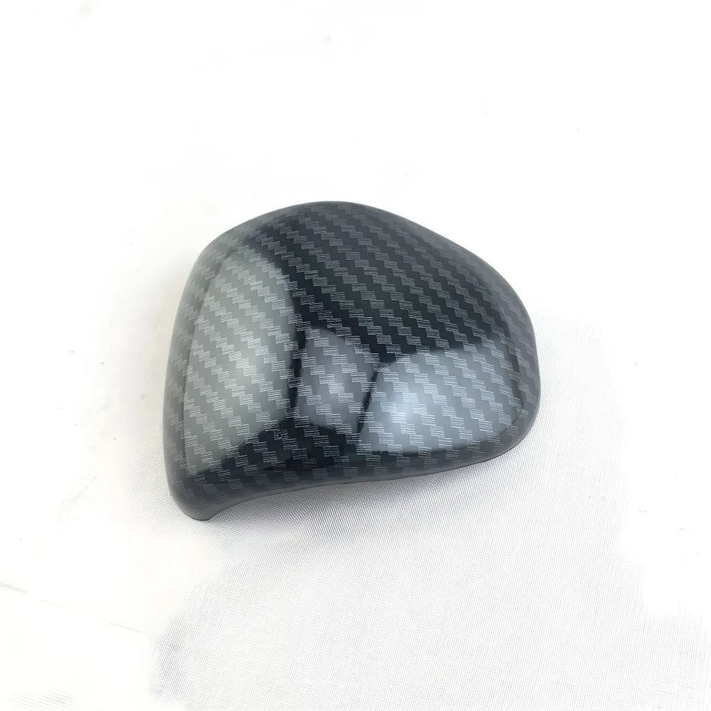 Carbon fibre pattern ABS plastic gear shift cover for Smart RunK3 manual transmission.
