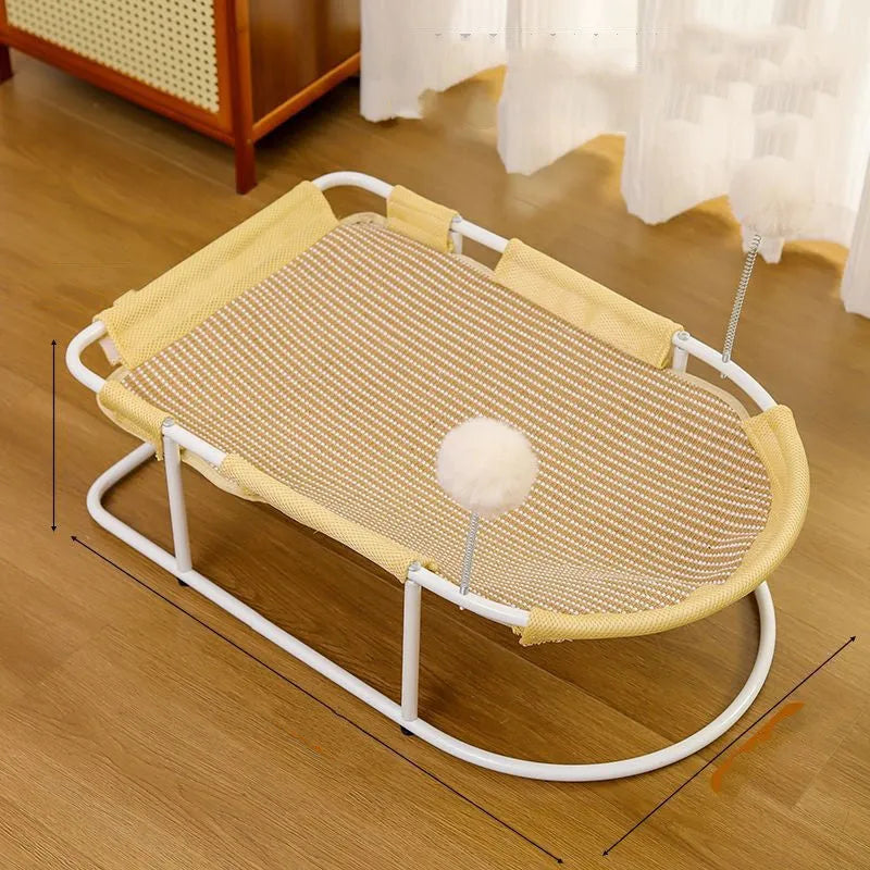 Large grey fabric cat kennel with breathable sides and removable cover