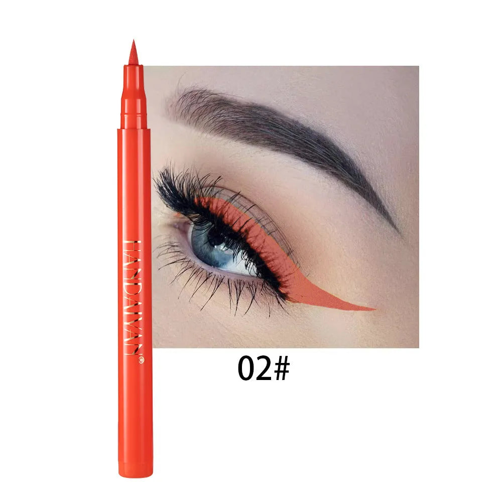 12-colour matte eyeliner set with waterproof long-lasting formula, each in 1x1x13.5cm cardboard packaging