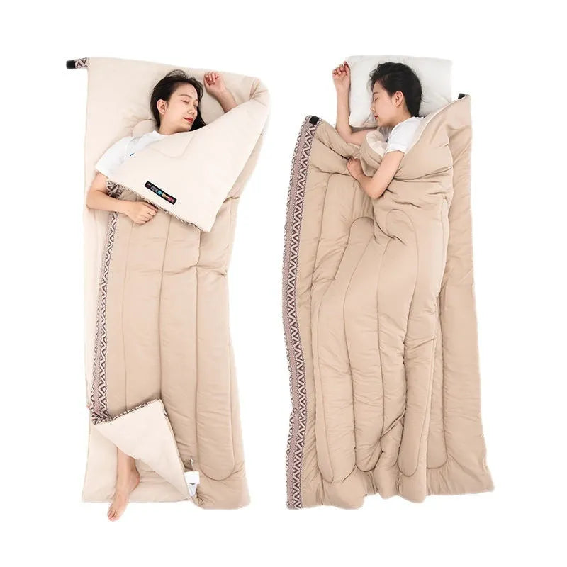 Four seasons adult camping sleeping bag in choice of colours with storage bag.