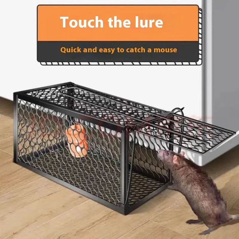 Automatic mouse trap cage for indoor rodent control in three sizes