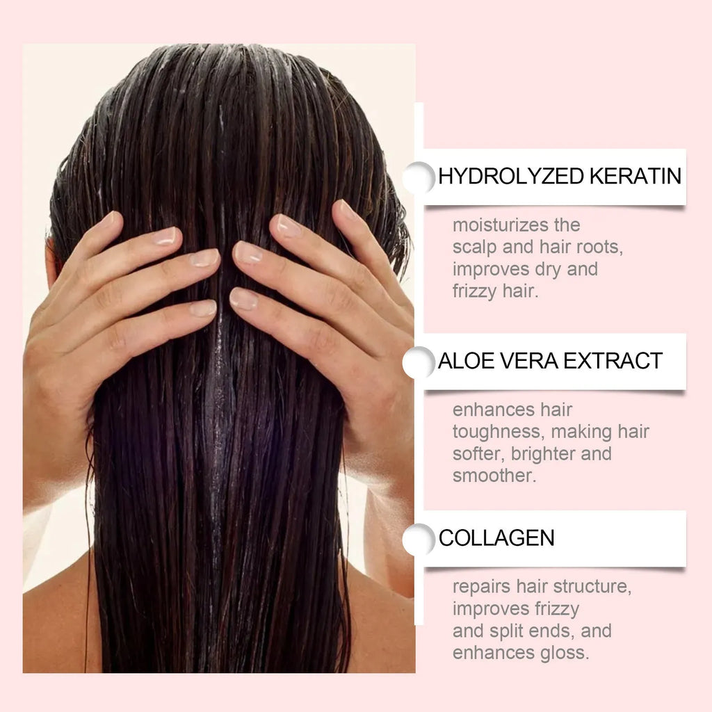 100g hair mask pot with hydrolyzed keratin, collagen, and aloe extract
