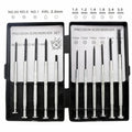 TH-6177 11-piece clock repair screwdriver set with cross and flat drivers