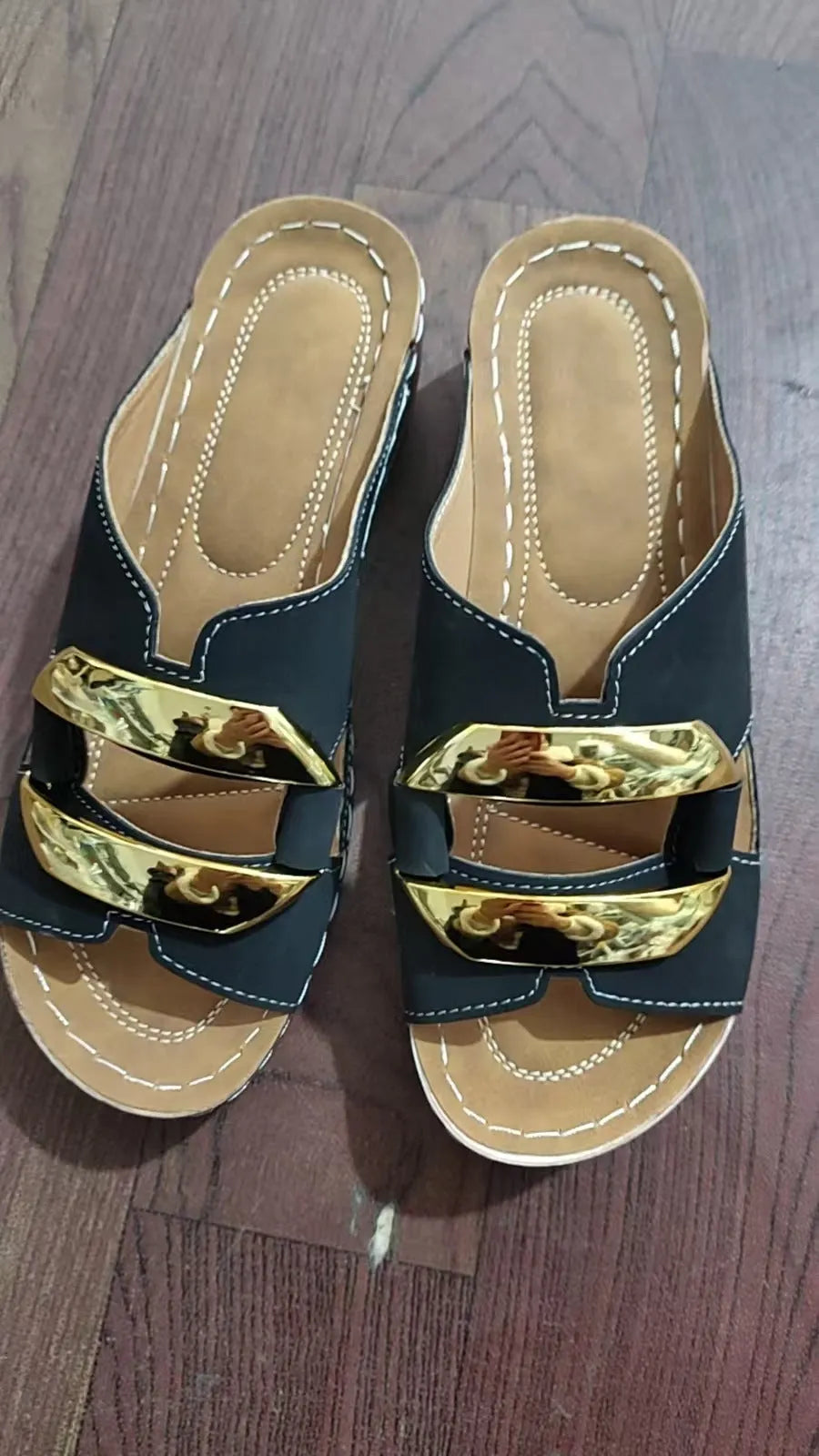 Adult roman style platform sandals in white black khaki sea blue colours with rubber sole