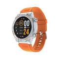 MG02 smart watch with Bluetooth calling on wrist, showing TFT touch screen displaying health metrics.