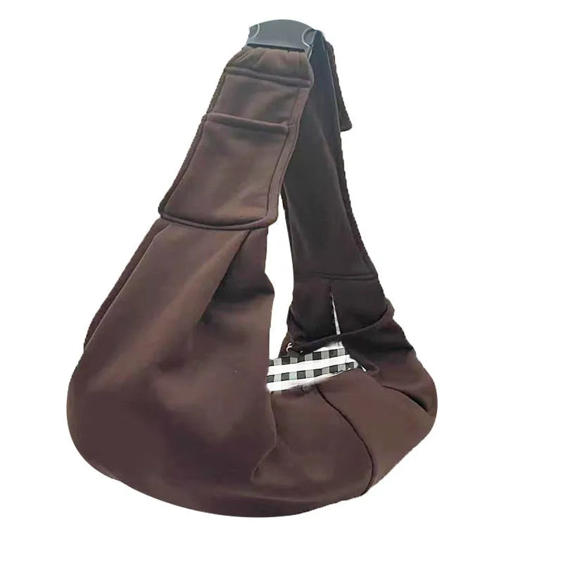 Soft polyester dog carrier bag with adjustable shoulder strap for pets under 7.5kg