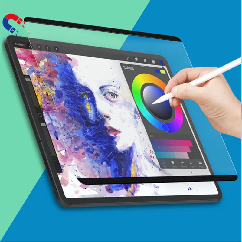 iPad magnetic detachable screen protector 11 inch with alcohol pad and scraper tool