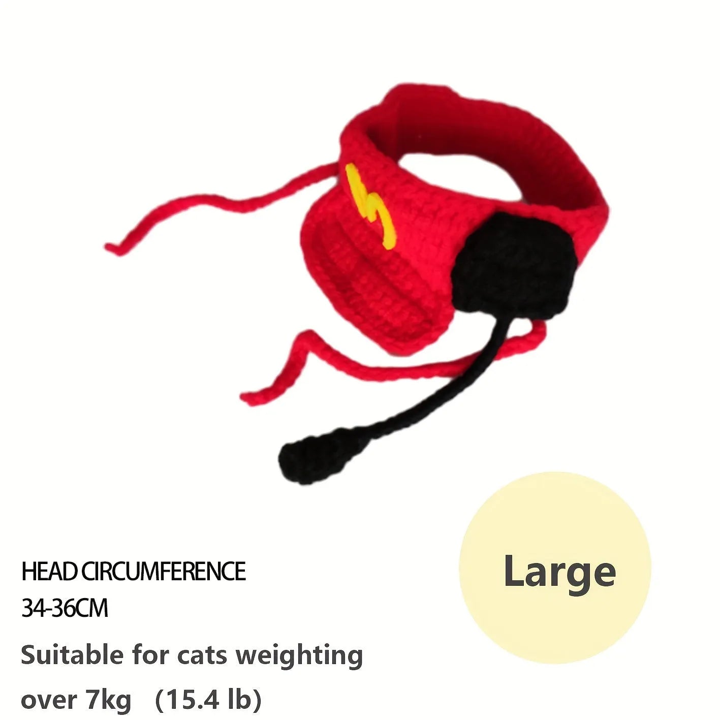 Handmade chef hat and cotton knitted sweater pet costume for small to medium cats and dogs