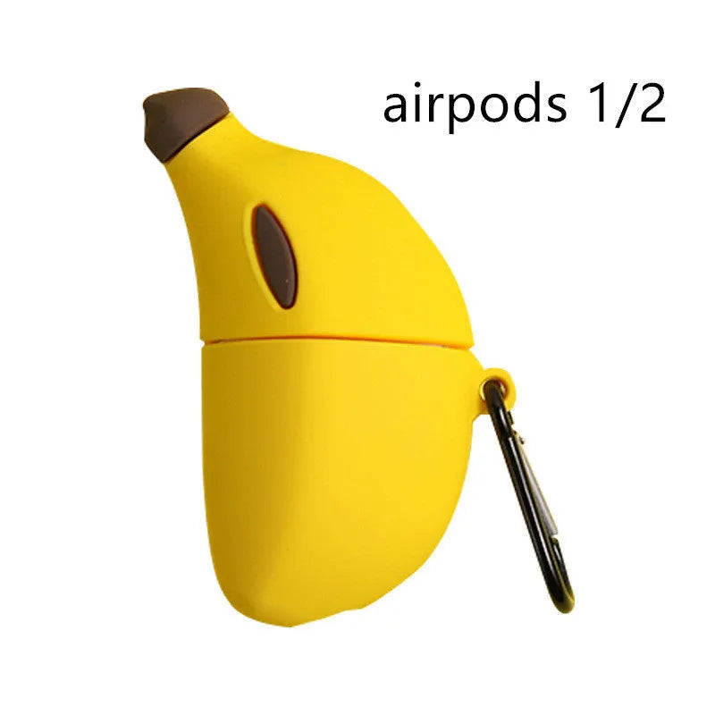 Yellow silicone protective case cover for Apple AirPods Pro and AirPods 3 wireless earbuds