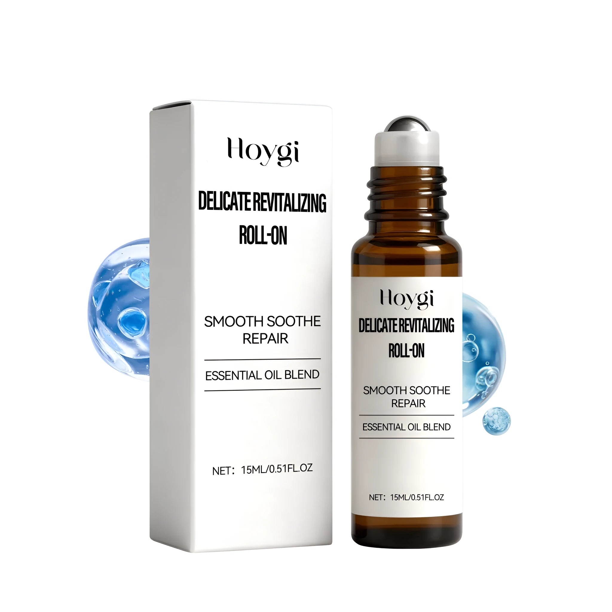 Anti-aging ball collagen eye serum 15ml in ball-shaped container on white background