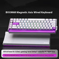 BOOM68 mechanical keyboard with RGB backlighting in Green Magic Blade colour on a desk