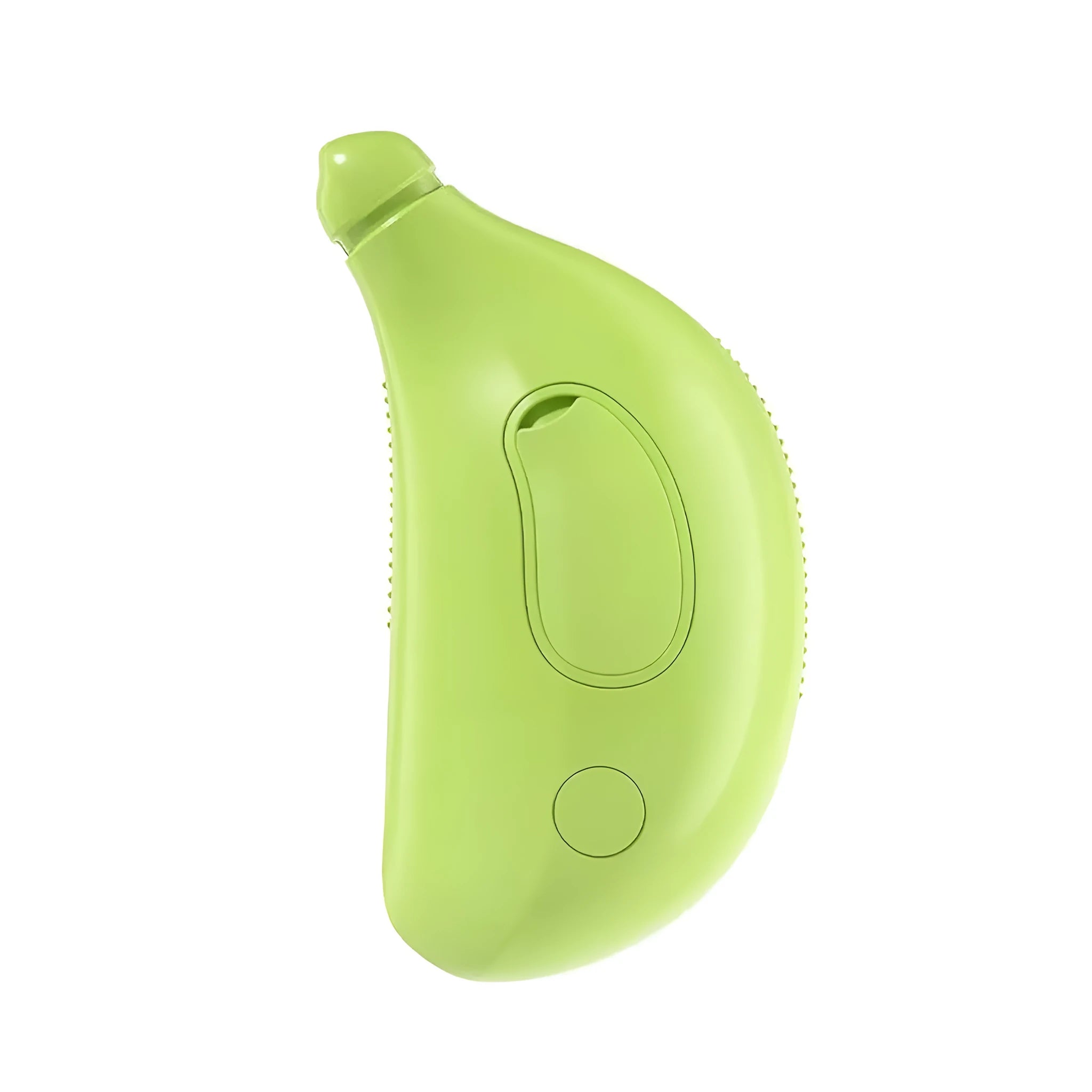 Green rechargeable cat steam brush with massage function and paw-shaped teeth
