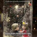 DIY snow night light kit with small street lights and winter landscape for Christmas desktop decor