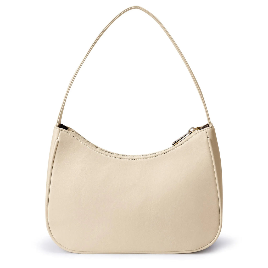 Retro waterproof shoulder bag in multiple colour options including apricot and black-adjustable