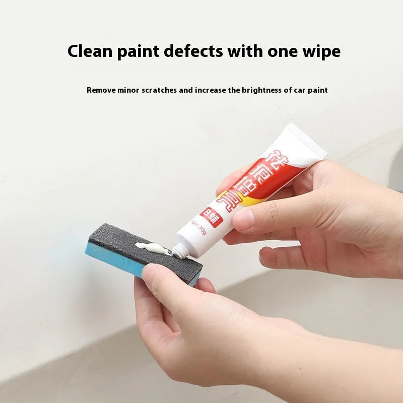 Car repair wax kit with scratch removal polish, brightening wax and frosted sponge mop