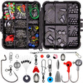 Weihe 257-piece fishing lure accessories kit in orange or black box for Texas sea fishing