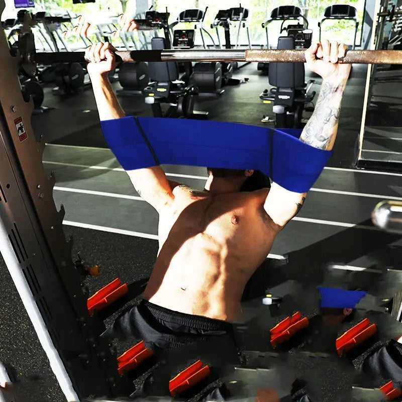 Elastic fitness elbow bandage in red, grey, blue or black colours for boxing and exercise support