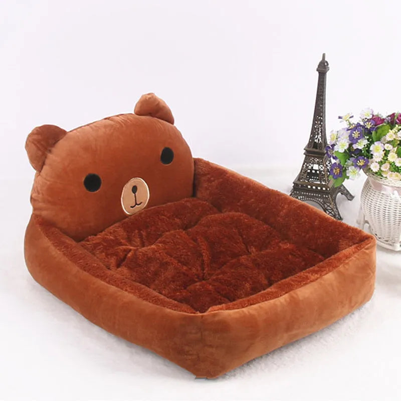 Cartoon-style washable pet bed sofa for small dogs and cats in a choice of colours.
