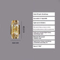Crystal shade LED wall lamp in chrome or gold finish on stainless steel base.