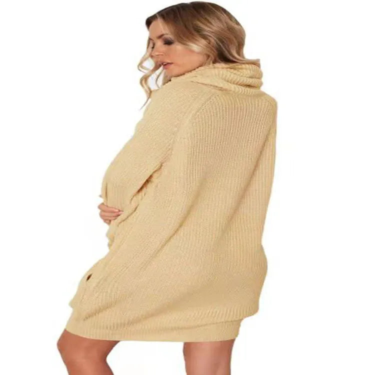 Women's V-neck pullover sweater with side pockets in imitation cashmere fabric