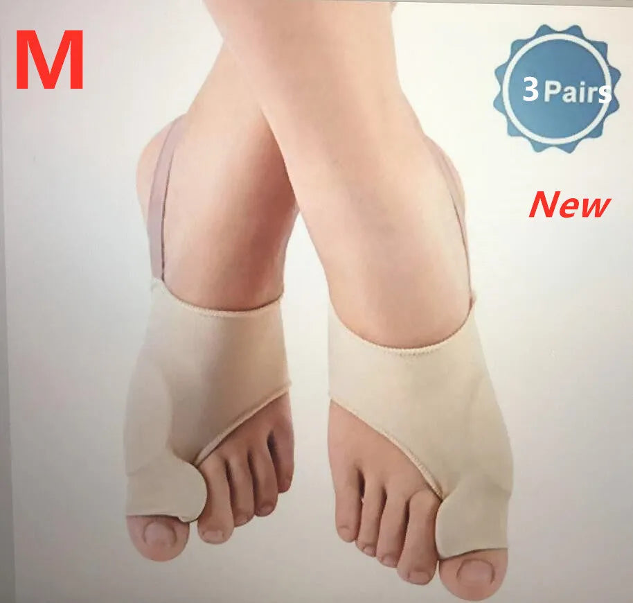 Corrective toe socks with silicone gel bunion pad in three sizes S M L