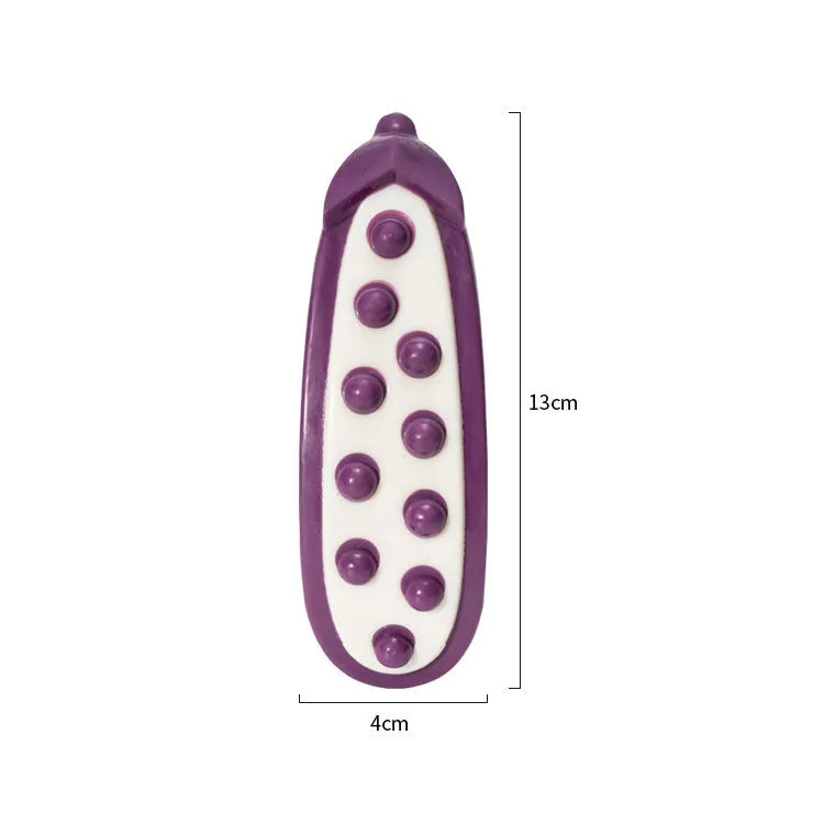 Green and purple meat-scented dog gnawing toy for large breeds with biting-resistant construction