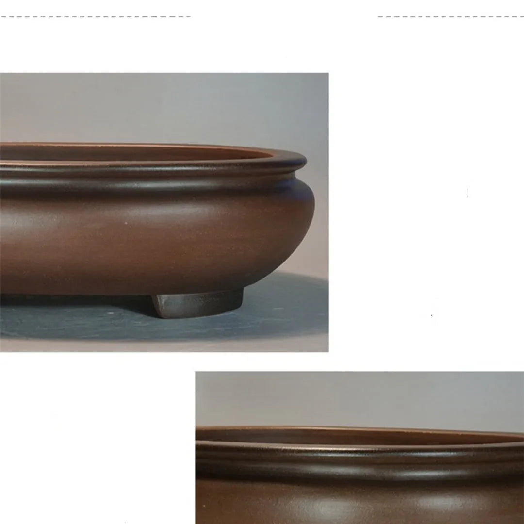Purple sand handmade classical style flowerpot for indoor desktop gardening