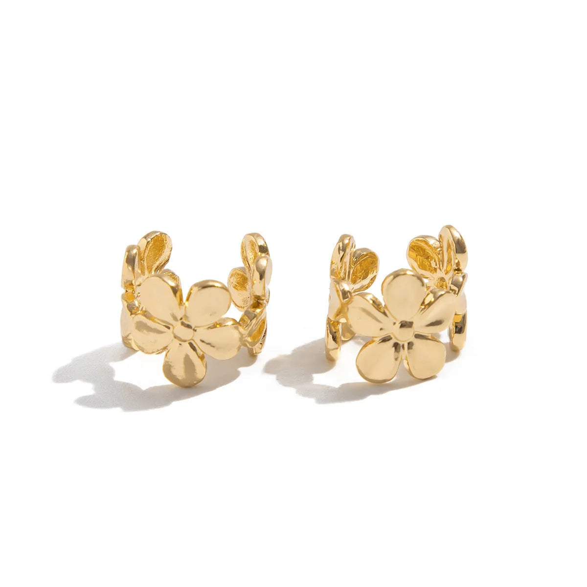 Women's gold starfish and conch shell drop earrings with marine-themed alloy charms