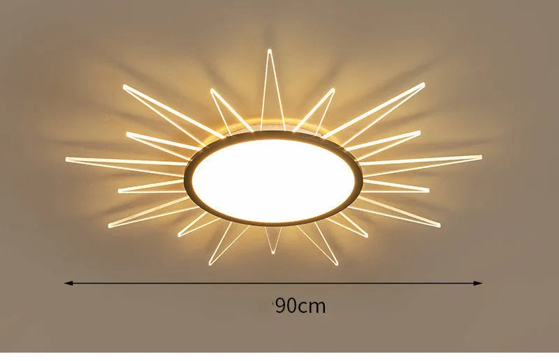 Aluminium circular LED ceiling lamp with remote dimming in multiple diameter sizes
