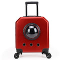 Hard shell PVC pet flight trolley case in multiple colours with retractable handle