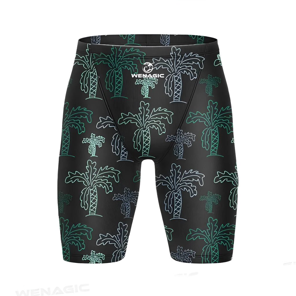 Men's stretch Lycra swimming pants with elastic waistband in briefs style