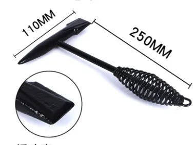 Welding hammer with spring steel handle for slag removal in four weight options