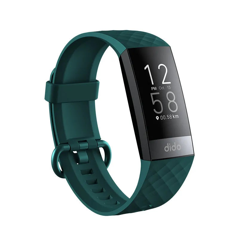 Y6 Black smart bracelet with 1.1-inch screen for blood pressure, ECG, and blood oxygen monitoring on wrist