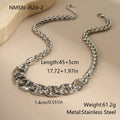 Stainless steel geometric pendant necklace with gold plating on a regular chain.