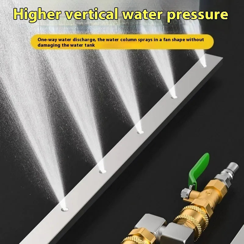 Stainless steel cleaning rod with three nozzles for car water tank and radiator cleaning