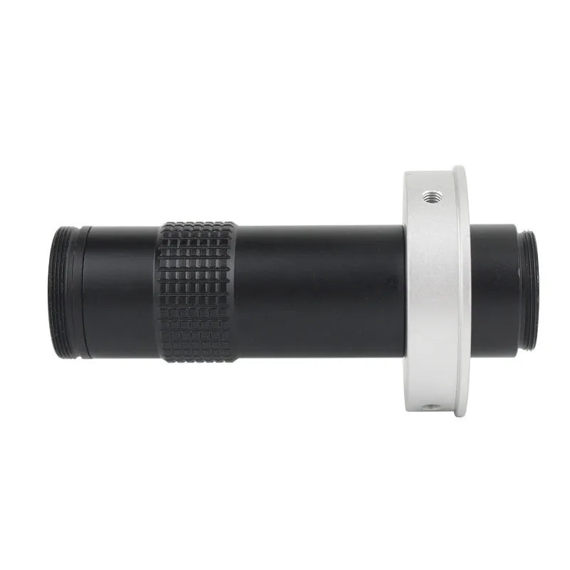 Black industrial monocular camera lens for close-up PCB and electronics inspection.