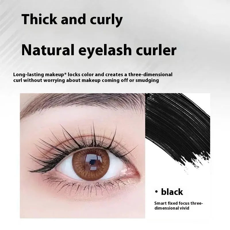 Waterproof steel tube mascara in black and brown colours with optional eyelash curler.