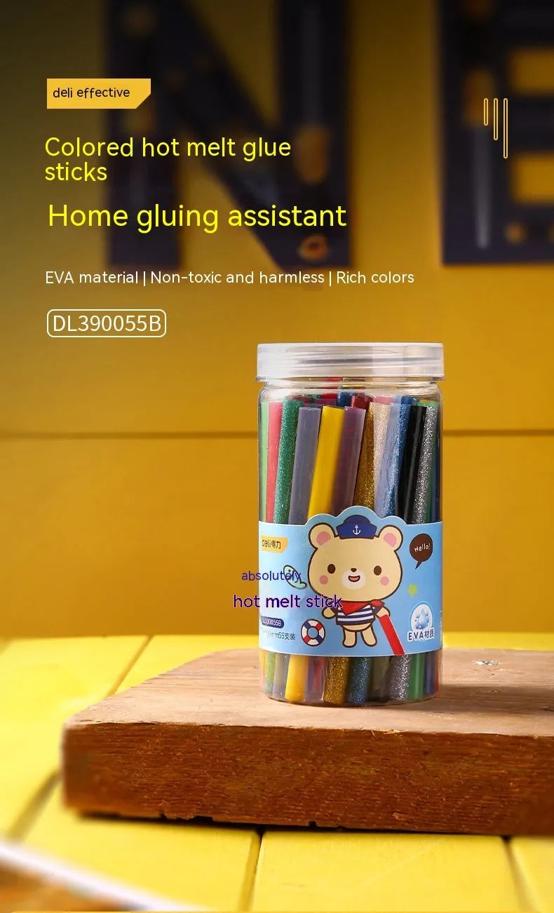 55 transparent hot melt glue sticks with 7mm diameter for glue gun use
