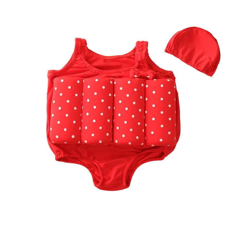 Children's buoyancy swimsuit one-piece girl cartoon nylon swimming and wading suit size S-XXL