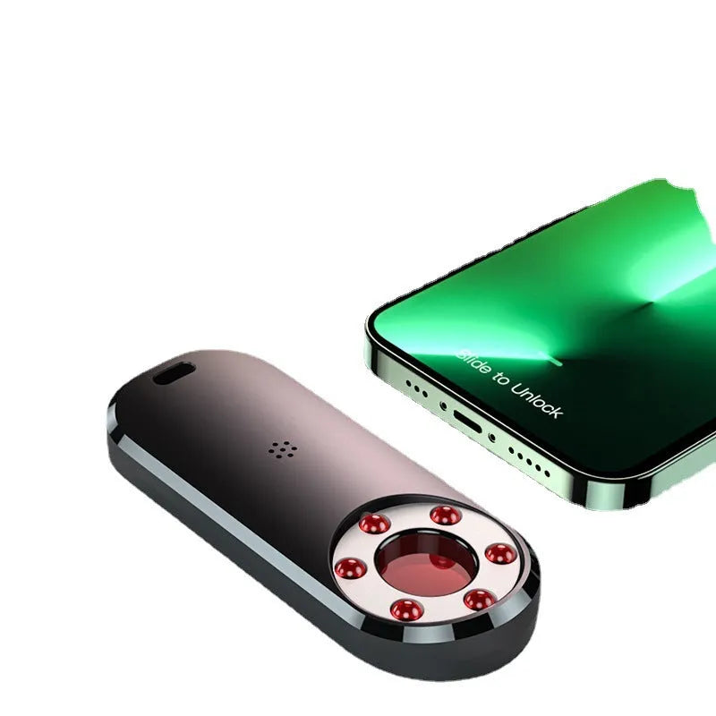 Compact infrared security detector with frequency monitoring capabilities and dual alarm modes