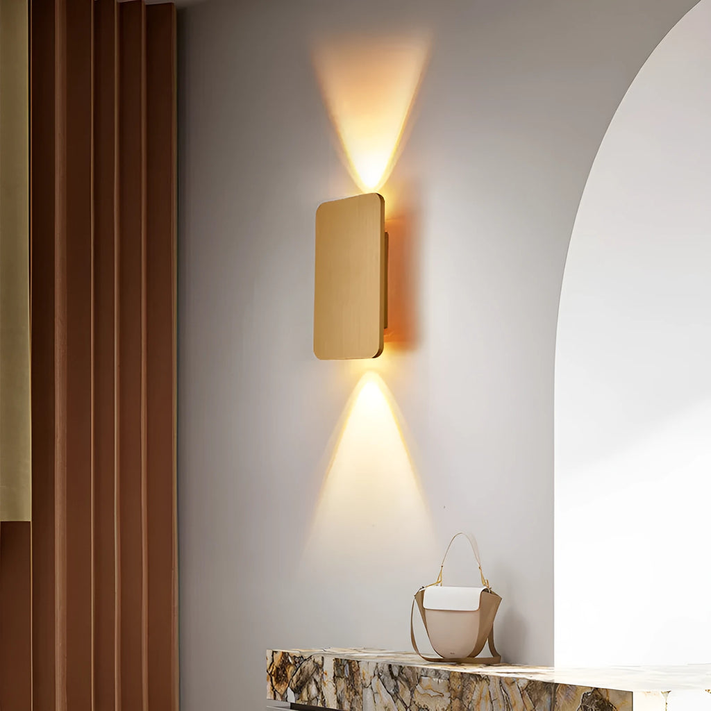 Minimalist Nordic design LED wall lamp in black finish showing clean lines and integrated light source