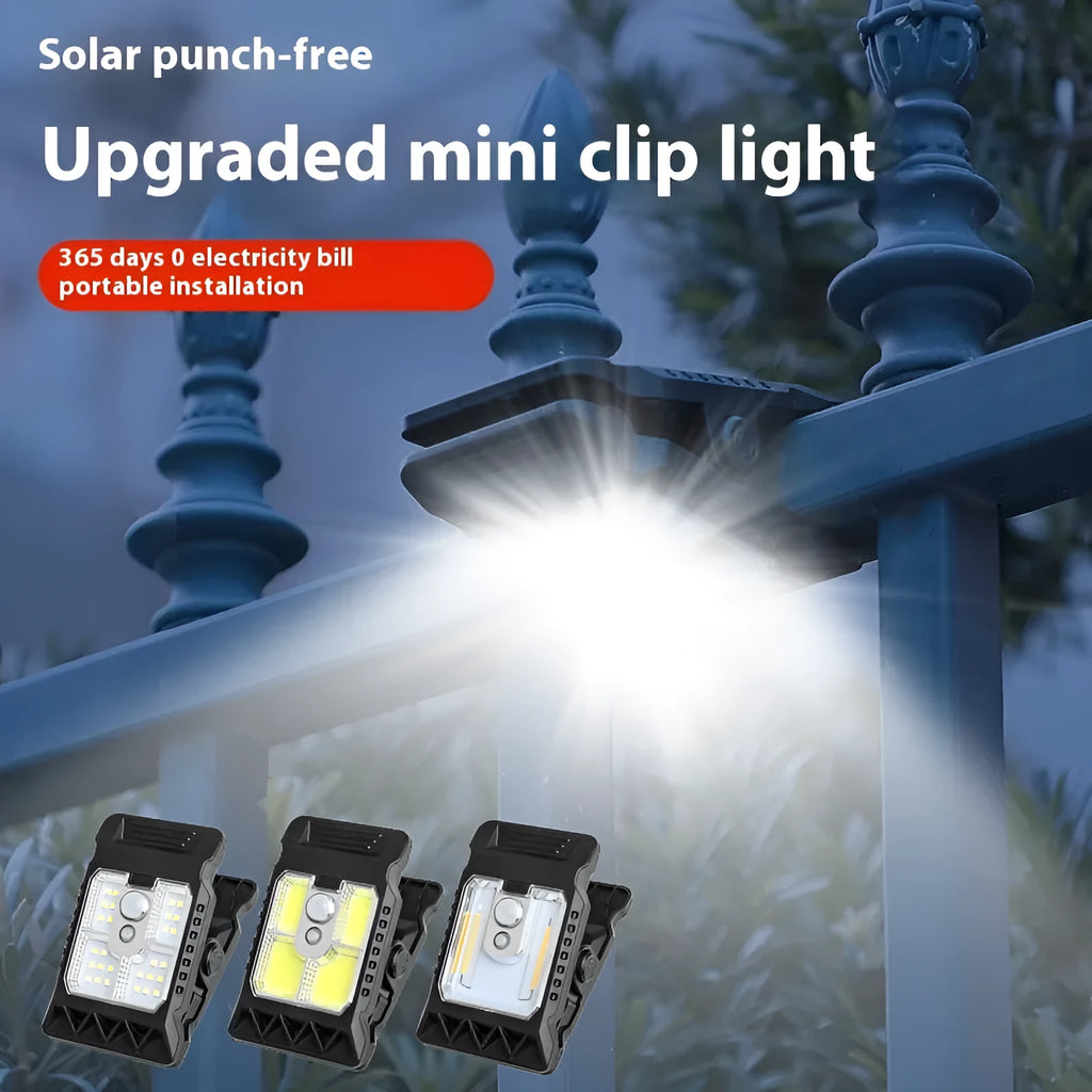 Motion sensor clip lamp with IP65 waterproof rating and human body detection