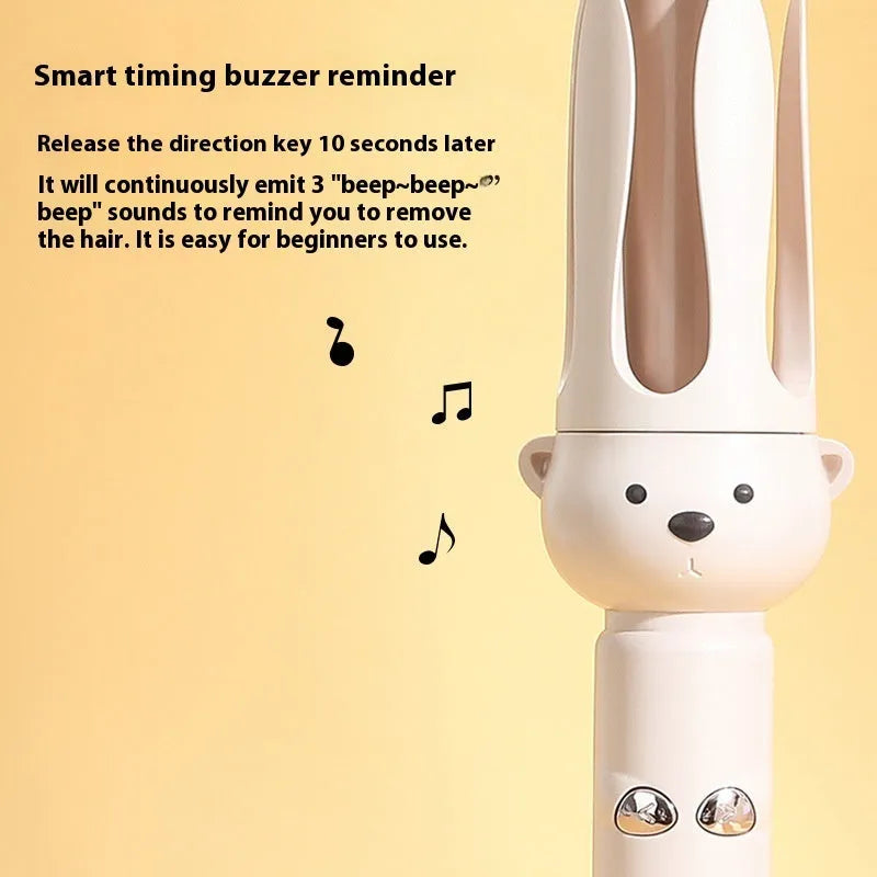 Beige anion automatic hair curler FS-H208 with negative ion technology and UK plug