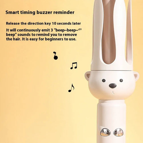 Beige anion automatic hair curler FS-H208 with negative ion technology and UK plug